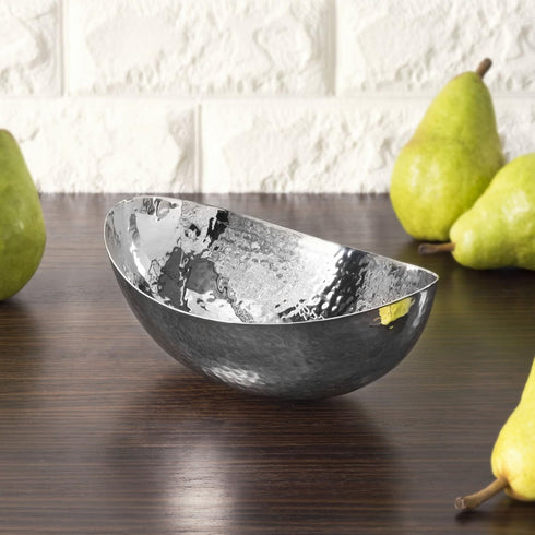 Oval Bowl, 8", Stainless Steel, Silver...