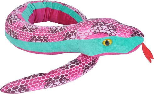 Wild Republic Snake Plush Giant Stuffed Animal Toy, Honeycomb Pink, 54"...