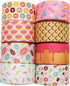 David accessories Donuts Grosgrain Ribbon Tape 1" Wide x 40 Yards Total-8 Rolls 5 Yards for DIY Handmade Hair Bow Headwear Wedding Festival Home P...