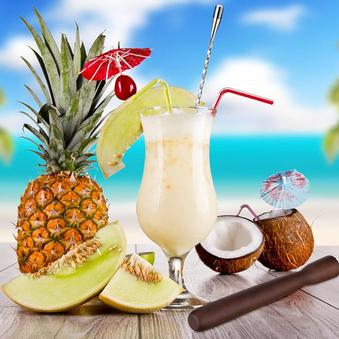 Patelai Wooden Cocktail Drinks Muddler Bar Muddler and 12 Inches Bar Spoon Stainless Steel Shaker Spiral Mixing Spoon for Making Cocktails Mojito ...