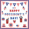 94Pcs US Presidents Government Bulletin Board Classroom Decoration Patriotic Border American Flag Cutouts President Memorial Independence Day Supp...