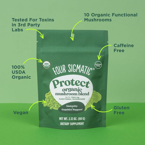 Mushroom Blend Defend Mix by Four Sigmatic | Organic Mushroom Powder Complex with Lion’s Mane, Cordyceps, Chaga, Reishi and More | Natural Immune ...