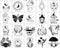 Magic Style Stencils for Painting - 20 Pcs Magic Potion Fairy Crystal Ball Stars Moon Ancient Book Flowers Mushrooms Butterfly DIY Craft Template ...