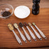 Accurate 18/8 Stainless Steel Measuring Spoons, Heavy Duty Good Handle Set of 6 Measuring Spoon with Ring Connector, Dark Grey...