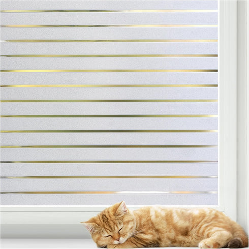 rabbitgoo Window Privacy Film, Frosted Glass Privacy Film, Window Frosting Cling for Glass, Non Adhesive Static Cling Front Door Covring, Anti-UV ...