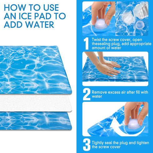 Cooling Mat for Dogs Water Injection Cooling Mats Cooling Bed Mats,Self Cooling Pet Dog Cool Mat Pads for Dogs Cats Indoor and Outdoor (Large, Blu...