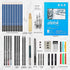H & B 48 Professional Sketching Pencils and Drawing Kits, Including Sketching Pads, Graphite Pencils, Pencil Sharpener and Eraser, Artist's Art Su...