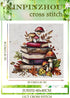 Xinpinzhou Mushroom 11ct Cross Stitch Kits, 11 CT Funny Pre Printed Counted Stamped Cross Stitch Embroidery Needlepoint Needlework Patterns Kits f...