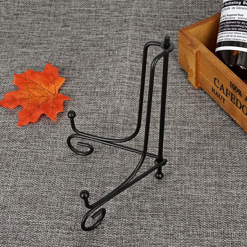 LIONWEI LIONWELI 6 Inch Black Iron Plate Stand Holder Easel Display Stand for Plate?Picture?Photo and More,4 pcs....