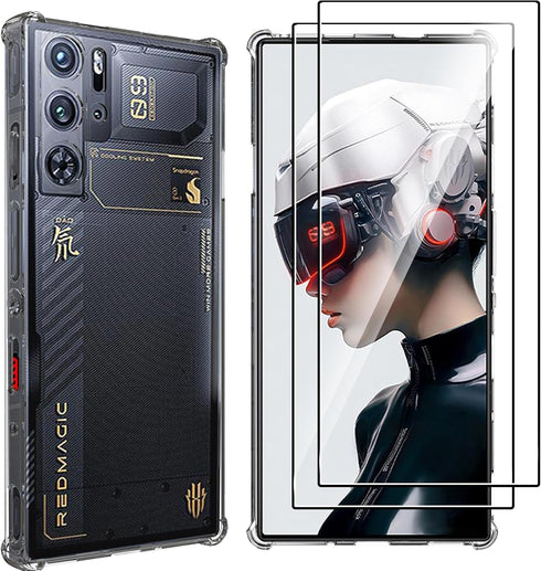 for Nubia Red Magic 9 Pro Screen Protector(2 pack) Tempered Glass flim,9H Hardness,Anti-Scratch, Case Friendly, Bubble Free,HD Clear......