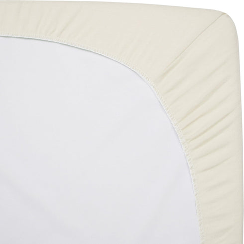 American Baby Company 15" x 33" Fitted Bassinet Sheet, 100% Natural Cotton Jersey Knit, Cream, Soft Breathable...