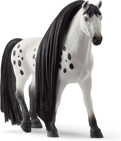 Schleich Horse Club Sofia's Beauties, Knabstrupper Stallion Beauty Horse with Brushable Hair - 8pc Styling Horse Figurine and Playset Accessories ...