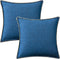 decorUhome Decorative Outdoor Throw Pillow Covers 20x20 Set of 2, Square Linen Rustic Neutral Farmhouse Pillow Covers with Stitched Edge for Couch...