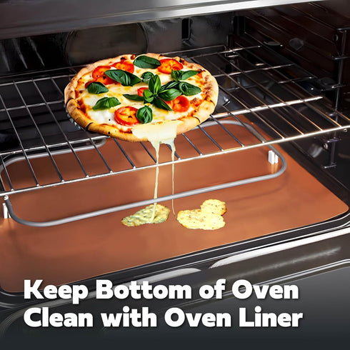 Cooks Innovations Non-Stick Oven Protector Mat - 2 Heavy Duty Nonstick Rack Liners to Protect Convection, Electric, Gas & Microwave Ovens - BPA & ...