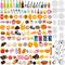 150Pcs Miniature Food Drinks Bottle Toys Mixed for Dollhouse Kitchen Accessories Mini Play Fake Resin Pretend Game Party Tableware 1/12 Doll House...