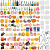 150Pcs Miniature Food Drinks Bottle Toys Mixed for Dollhouse Kitchen Accessories Mini Play Fake Resin Pretend Game Party Tableware 1/12 Doll House...