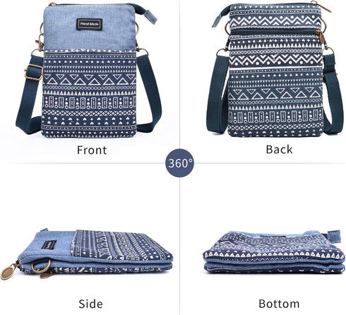Small Crossbody Bag for Women Mobile Phone Purse National Pattern Shoulder Bag Handbags Coin Pouch for Women...