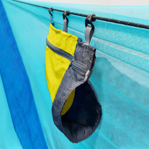 Hammock Organizer Bag Dangling Pouch, Portable Hammock Storage Bag Storage Container for Camping Climbing Hiking Outdoor Sports, Yellow...