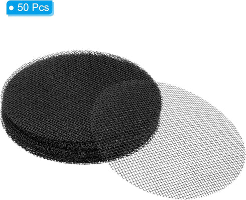 PATIKIL Flower Pot Hole Mesh Pad, 50 Pack 4 Inch Bonsai Plant Bottom Round Mat, Black...