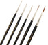 AIT Art Premium Detail Brush Set, 5 Pure Kolinsky Russian Red Sable Paint Brushes, Handmade in USA for Ultimate Details with Oil, Acrylic, and Wat...