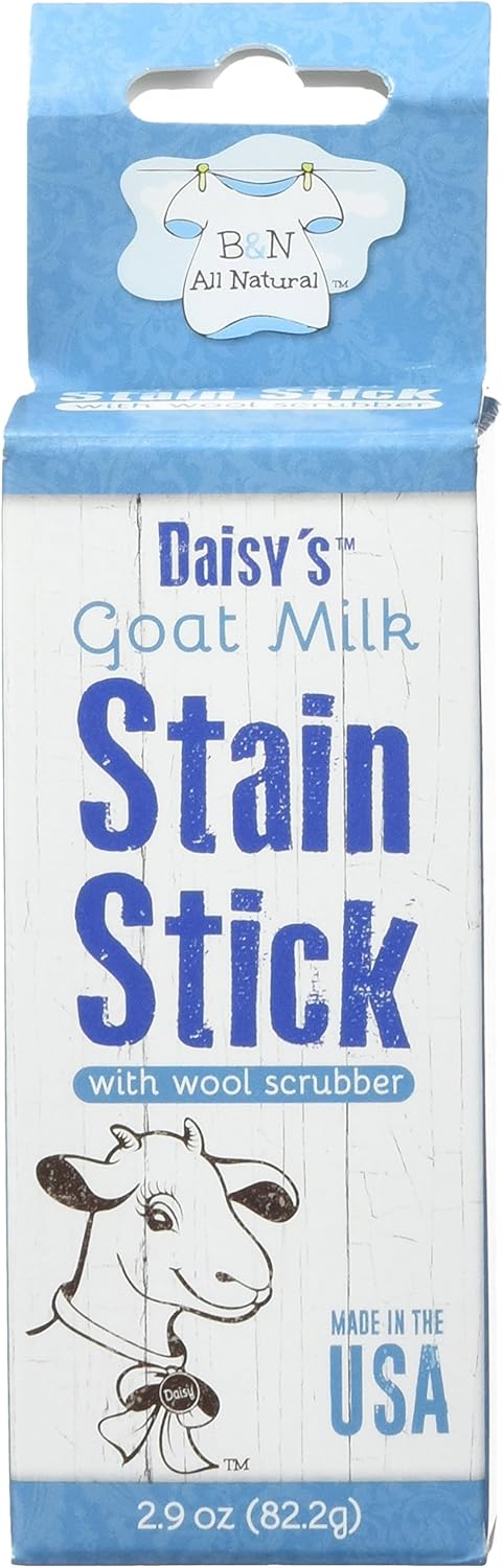 B&N All Natural Daisy's Goat Milk Laundry Stain Remover Stick, White, 2.9 Oz...