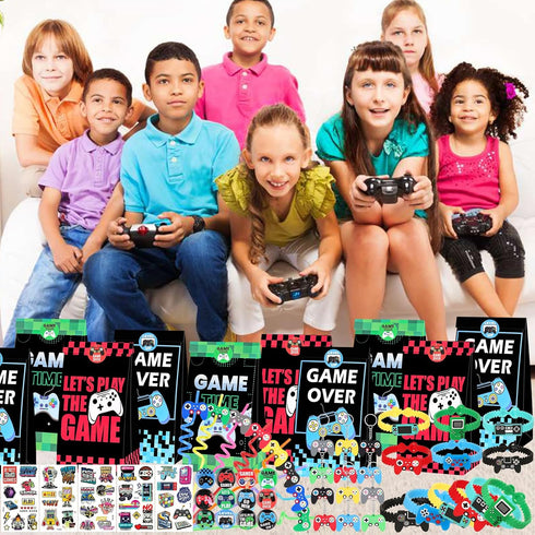 Video Game Party Favors for Kids, Video Game Birthday Party Supplies Gifts Pinata for Birthday Kids Age 3-5, 6-8, Video Game Party Favors Bags Tre...