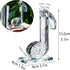 QFkris 5'' Height Crystal Eighth Note Figurines Collectibles Glass Musical Sculpture Statue for Home Piano Guitar Gifts Souvenirs...