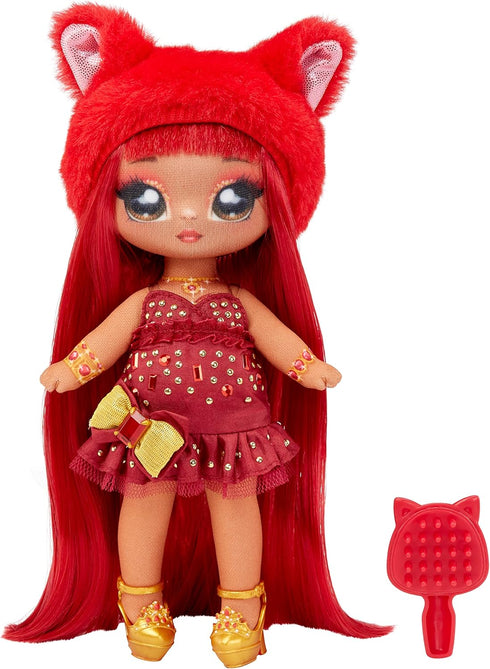 Na Na Na Surprise Sweetest Gems™ Ruby Frost 7.5" Fashion Doll Garnet Birthstone-Inspired with Red Hair, Taffeta Dress and Brush, Poseable, Great T...