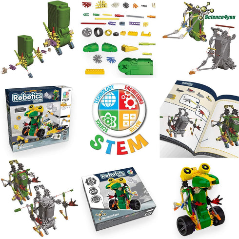 Science4you Robotics Rexbot - Robot Building Toy for Kids Age 8-14, Kit with 106 Pieces to Build Your Own Robot and Make it Move, Science Kit and ...