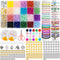 Newlibery 1258Pcs 6mm Glass Beads for Bracelet Making Kit,20 Colors Crystal Jewelry Bead,Craft DIY Set with Elastic String,Charms,Rings,Gift for G...