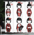 Ambesonne Ethnic Shower Curtain, Unique Geisha Dolls in Folkloric Costumes Outfits Hair Sticks Kimono Art Image, Cloth Fabric Bathroom Decor Set w...
