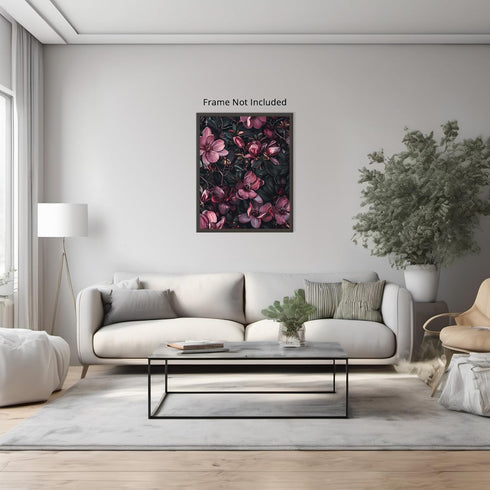 Posterizer 1 pcs-purply pink dainty wild flowers-Floral & Botanical Art-Abstract & Modern Art-Decor for Home & Office- UNFRAMED Wall Art...