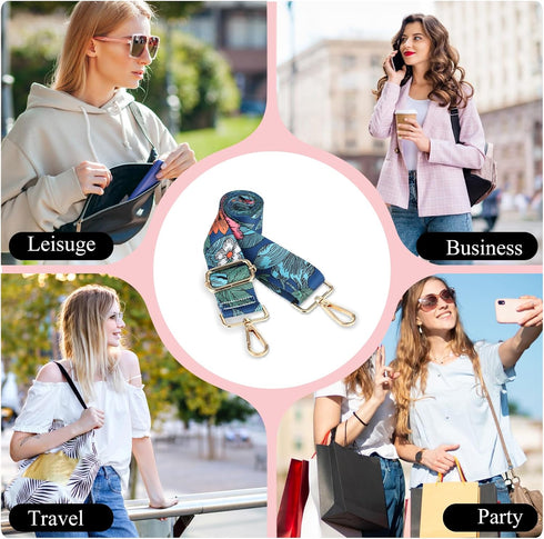 Adjustable Purse Strap, 1.5in Wide Crossbody Bag Straps Handbag Shoulder Strap Bag Replacement Accessories for Women...