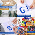 Letter Stencils Numbers for Painting Reusable: 1 Inch Small Plastic Spray Paint Lettering Alphabet Templates for Wood, Wall 64pcs...