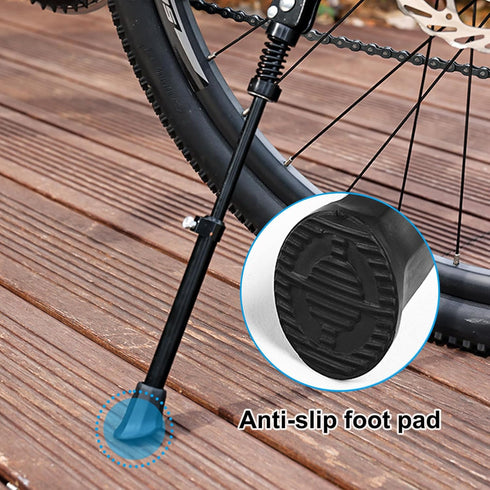 Bike Kickstand for Kid Bicycle 16 18 Inch Adjustable Aluminum Alloy Bicycle Kickstand Rear Mount Bicycle Kick Stand for Bike/Mountain Bike/Road Bi...
