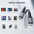 Cable Compatible with Thunderbolt 4 Cable 1ft, USB4 Cable, with 40Gbps Data Transfer, PD100W Charging, Nylon Braided USB C to USB C Cable, Single ...