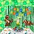 2 Pack Dinosaur Graduation Tablecloths, Dinosaur Table Cover for Birthday, Dino Themed Party Decorations Supplies Kindergarten Preschool Grad, Par...