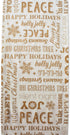 DII Holiday Dining Table Linen Metallic Fabric Kitchen Décor, Christmas Table Runner, 14x72, Gold Holiday Collage...