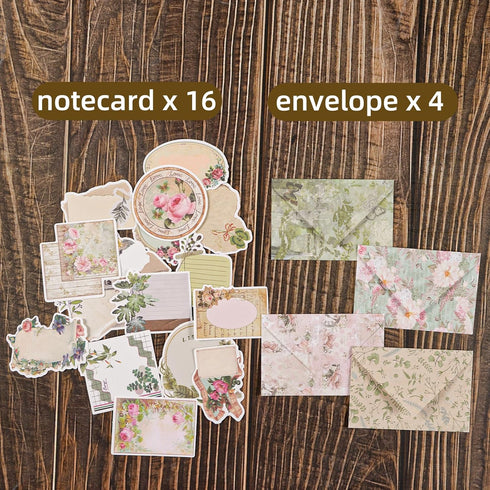 200 Pieces Vintage Scrapbook Supplies Pack, Vintage Nature Plant Flower Scrapbook Paper Art Journaling Kit for Bullet Journals Planners Collage De...