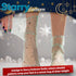 Magic Mint Frost: Women Sheer Slouch Tulle Socks | Shiny Glitter Novelty Decorated Loose Socks with Stars & Moon - Ankle High 1 Pair (US sizes 5-8...
