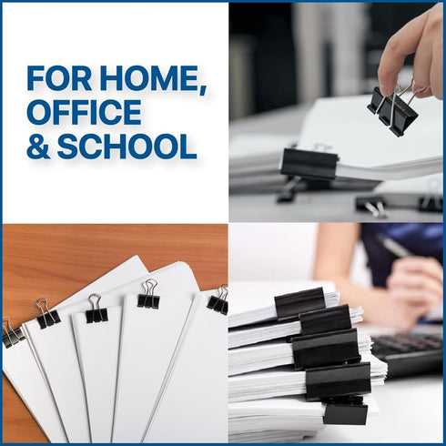 1/4-inch (32mm) Paper Holding Binder Clips Paper Clips for Notes Letter, Papers Binder Clamps use Office, Home, School, Institutions, Paper Holdin...