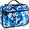 Fenrici Lunch Box for Boys, Kids Insulated Lunch Bag, Soft Sided Compartments, Spacious, BPA Free, Food Safe, 10.8in x 8.5in x 2.8in, Shark, Camo...