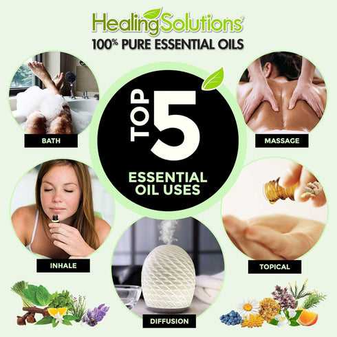 Healing Solutions Oils - 0.33 oz Deep Muscle Relief Essential Oil Organic, Pure, Undiluted Essential Oils - 10ml - Muscle Ease Essential Oil - Ess...