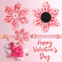 Valentine’s Day Dog Collar with Flower, Valentine Flower Collar Puppy Girl Dog or Cat, Valentine’s Day & Wedding Gift Pet Collar, Cotton Plaid Col...