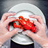 50pcs Crab Lobster Bibs and 50 Pairs of Plastic Disposable Gloves Disposable Adult Crab Feast Bibs for Seafood(Lobster Style)...