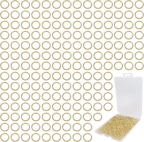 TOAOB 400pcs 18K Gold Plated Jump Rings 5mm Gold Open Jump Rings Connectors Jewelry Jump Rings for DIY Earrings Necklace Bracelet Making Repair Su...