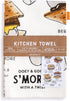 DEMDACO byDesign Serving Collection S'mores Recipe Ooey & Gooey 17 x 28 Cotton Twill Absorbent Kitchen Dish Hand Towel...