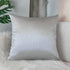 Aiking Home Collection 24x24 Inches Faux Silk Square European Shams, Zipper Closure, Silver (Set of 2)...