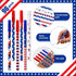 Eaasty American Flag Pens Bulk Patriotic USA Gel Ink Pen Independence Day Pen Stars Stripes Ballpoint Pens for Home School Office Supplies 4th of ...