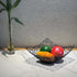 Black Fruit Bowl for Kitchen Counter 8.86 x 3.74 inches, (not large) Decorative Countertop Metal Wire Basket handmade for Fruits, Breads, Snacks...
